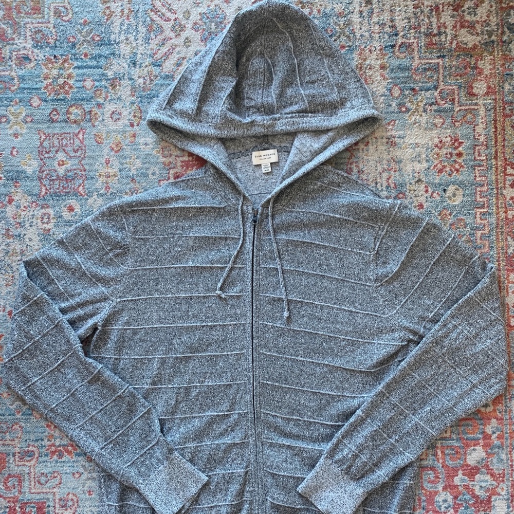 Club Monaco Textured Full Zip Hoodie